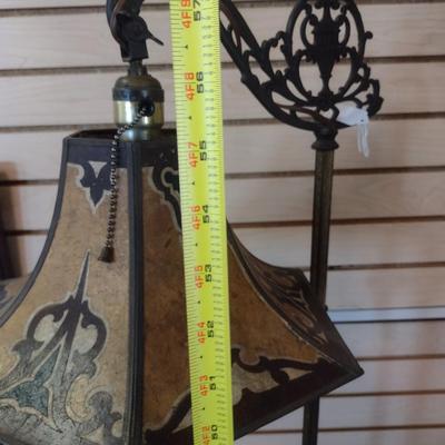 Sale Photo Thumbnail #2316: Antique Victorian Design Metal Post Floor Lamp with Shade