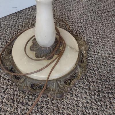 Sale Photo Thumbnail #2311: Antique Victorian Design Metal Post Floor Lamp with Shade