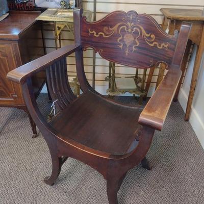 Sale Photo Thumbnail #2275: Antique North Wind Throne Chair