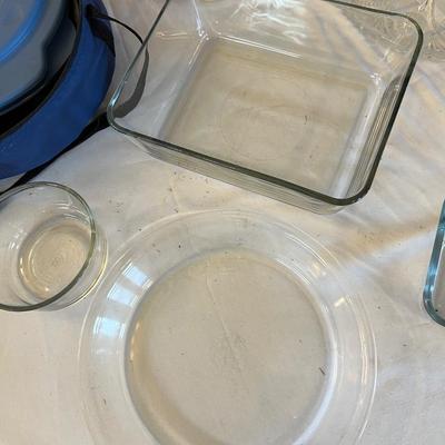 Assorted Clear Glass Cooking Dishes