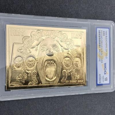 1988 Bleachers 23K Gold KISS Psycho-Circus Album Cover Prototype - WCG 10 GEM-MT - 23 K