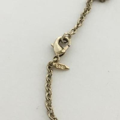 Gold tone SHB marked collar necklace