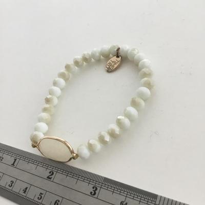 Time tru beaded stretchy fashion bracelet