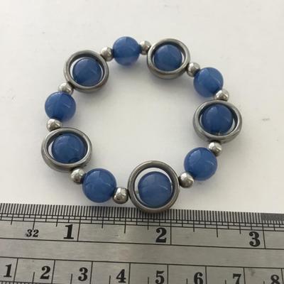 Blue stretchy bracelet