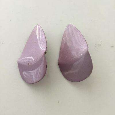 Vintage pastel pink clip on earrings