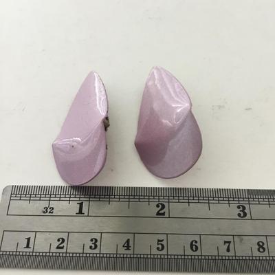 Vintage pastel pink clip on earrings