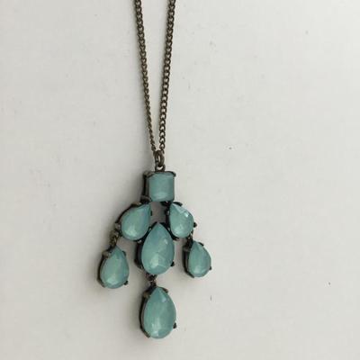 Beautiful light blue fashion necklace