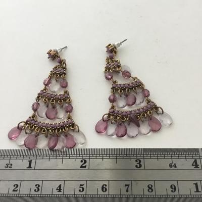 Light purple dangle fashion earrings