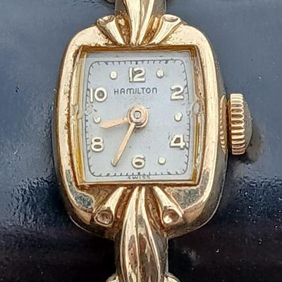 14 K GP Bracelet with a beautiful Vintage Hamilton Swiss watch
