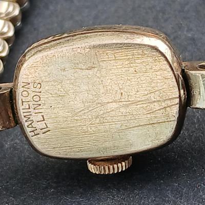 14 K GP Bracelet with a beautiful Vintage Hamilton Swiss watch