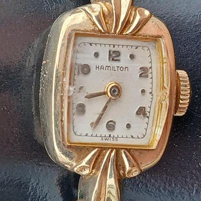 14 K GP Bracelet with a beautiful Vintage Hamilton Swiss watch