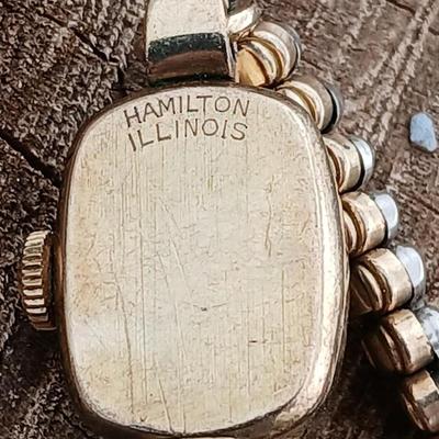 14 K GP Bracelet with a beautiful Vintage Hamilton Swiss watch