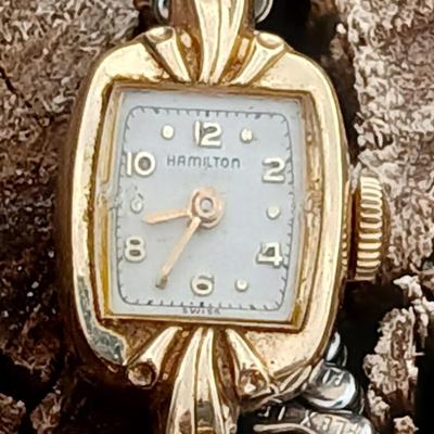 14 K GP Bracelet with a beautiful Vintage Hamilton Swiss watch