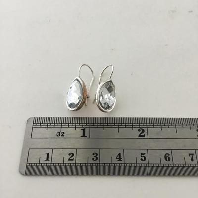 Silver tone fashion earrings