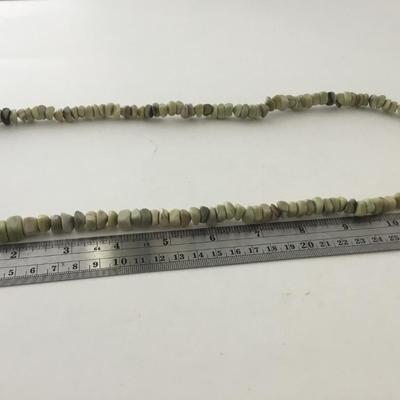 Light green stone type beaded necklace