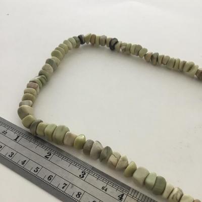 Light green stone type beaded necklace