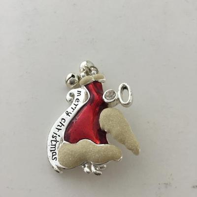 Silver tone Christmas pin vintage