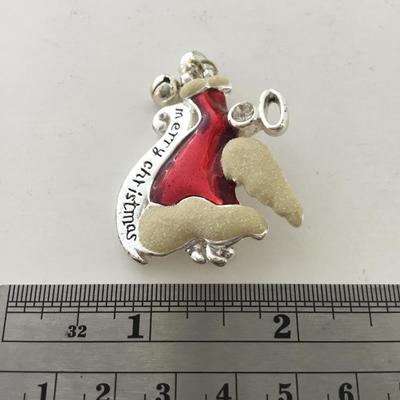 Silver tone Christmas pin vintage
