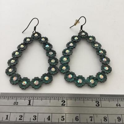 Hoop flower earrings beautiful