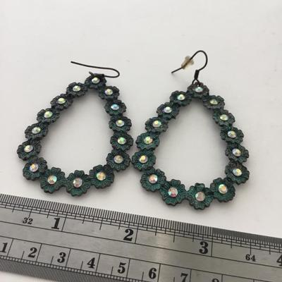 Hoop flower earrings beautiful