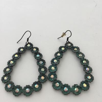 Hoop flower earrings beautiful