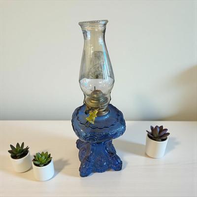 Blue Electrified Oil Lamp
