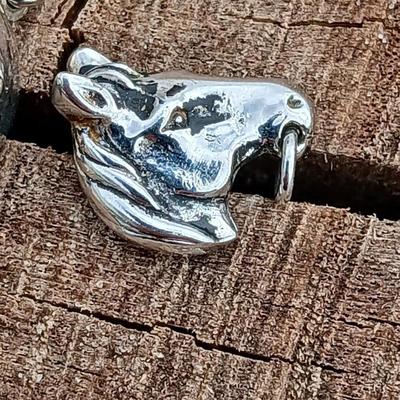 Vintage Sterling Western Saddle tie clip - small horse head pin - and a beautiful Corn Row Turquoise Handcrafted Southwestern Size 10