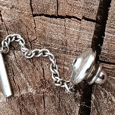 Vintage Sterling Western Saddle tie clip - small horse head pin - and a beautiful Corn Row Turquoise Handcrafted Southwestern Size 10