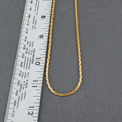 Two thick 14 k GP gold necklace chains - thick chains