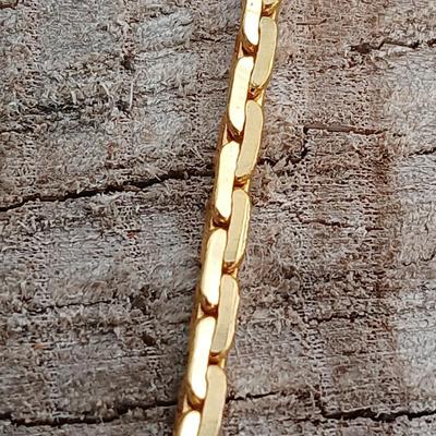 Two thick 14 k GP gold necklace chains - thick chains