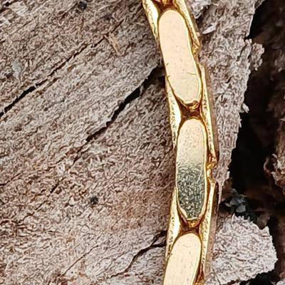 Two thick 14 k GP gold necklace chains - thick chains