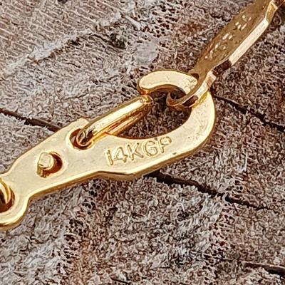 Two thick 14 k GP gold necklace chains - thick chains