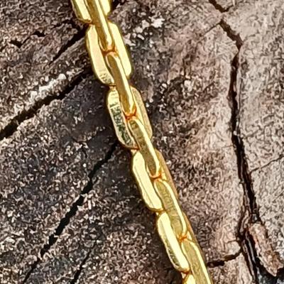 Two thick 14 k GP gold necklace chains - thick chains