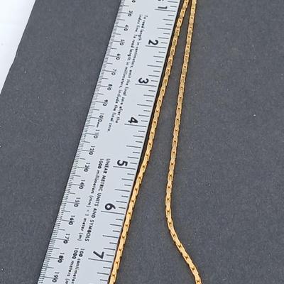 Two thick 14 k GP gold necklace chains - thick chains