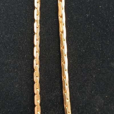Two thick 14 k GP gold necklace chains - thick chains