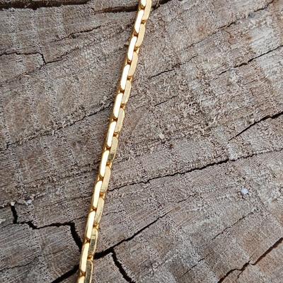 Two thick 14 k GP gold necklace chains - thick chains