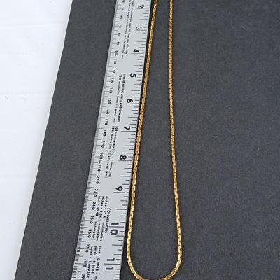 Two thick 14 k GP gold necklace chains - thick chains