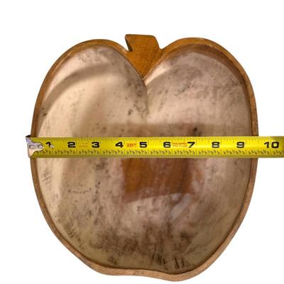 Apple lot with wooden monkey pod bowl