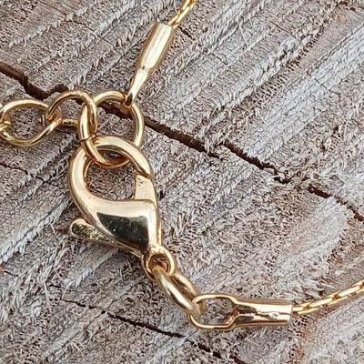 Folly like Cherub moon & stars Dangle / Charm necklace with gemstone like center - unsigned with angel pin