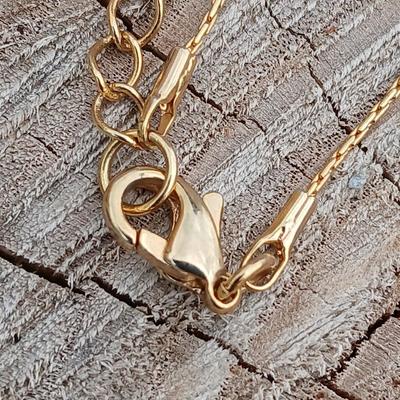 Folly like Cherub moon & stars Dangle / Charm necklace with gemstone like center - unsigned with angel pin