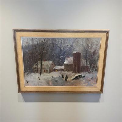 Vintage Oil Painting By David C Baker