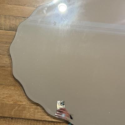 G32-Scalloped/beveled mirror & light fixture-PICTURES ADDED!!