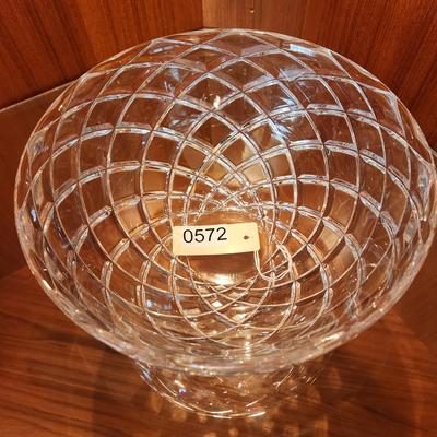 Tiffany & Co Glass Bowl 9.5" Diameter 4.5" Tall
