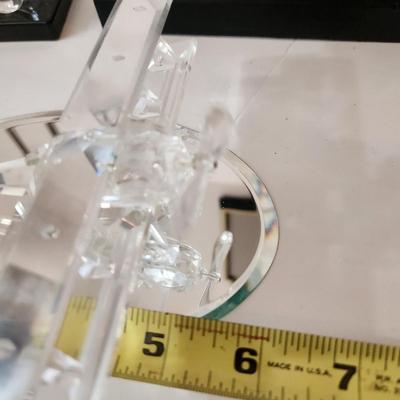 Collectable Lot Crystal Glass Cars Plane Fornula Uno One Race Car , Frosted Glass Porche 911 , Biplane w Spinning Prop