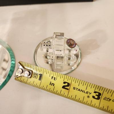 Collectable Lot Crystal Glass Cars Plane Fornula Uno One Race Car , Frosted Glass Porche 911 , Biplane w Spinning Prop