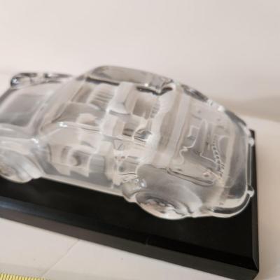 Collectable Lot Crystal Glass Cars Plane Fornula Uno One Race Car , Frosted Glass Porche 911 , Biplane w Spinning Prop