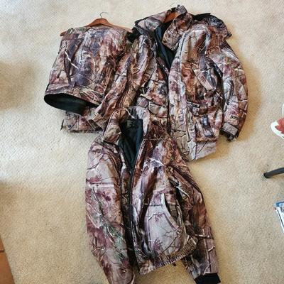 Red Head Camo Camouflage Coat & Bone Dry Coat & Pants Outfit Size Large Hunting
