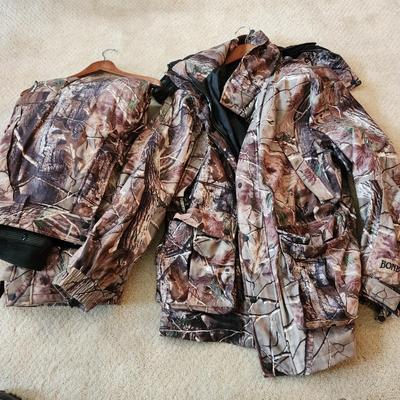Red Head Camo Camouflage Coat & Bone Dry Coat & Pants Outfit Size Large Hunting