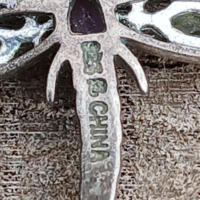 Dainty Dragonfly ring Size 6.5 - and a .925 marked Dragonfly pendant with chain