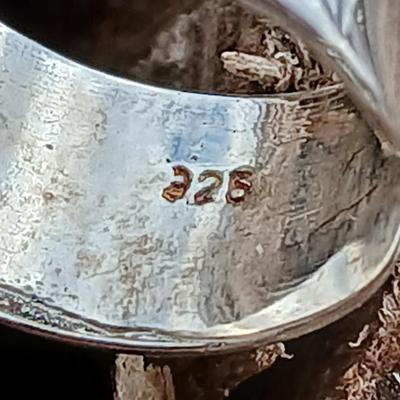Sterling silver rings - .925 marked Dragonfly ring size 5.5 /6 and a smaller wide band Dragonfly ring Size 3.5